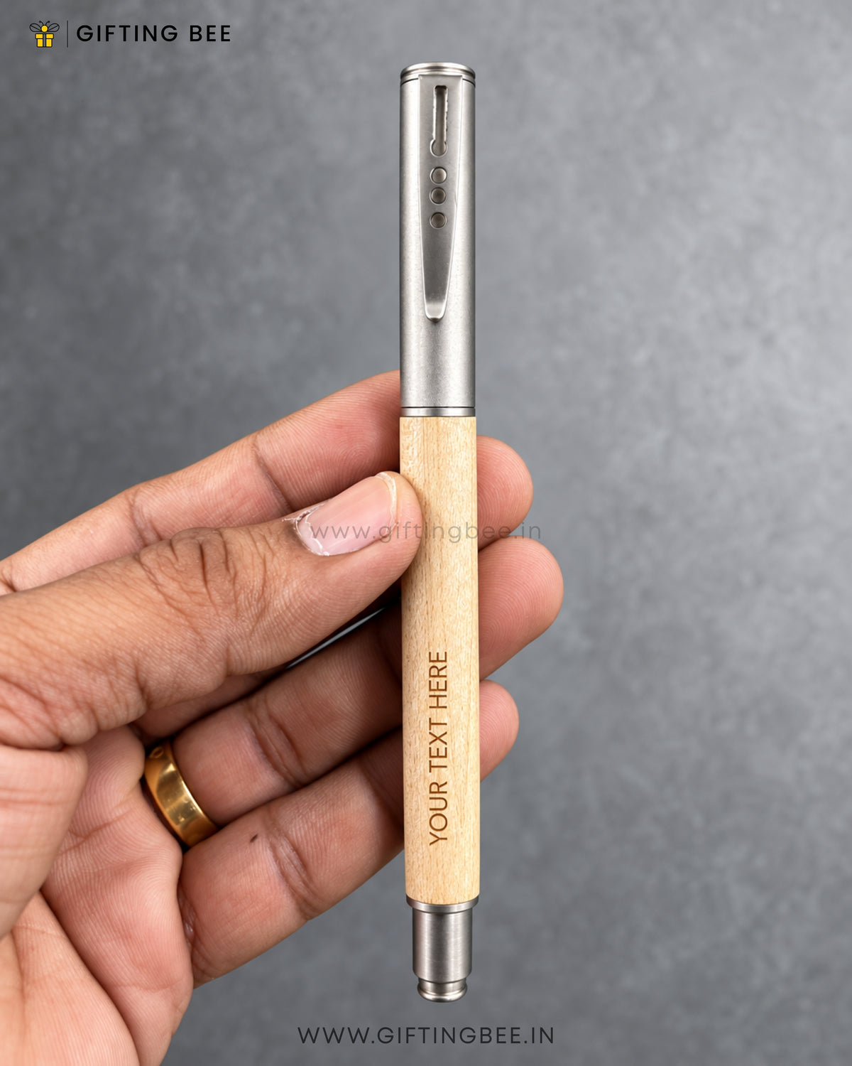WOODEN PEN WITH CAP