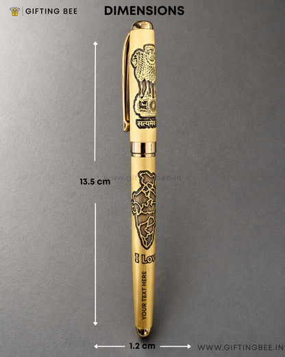 ETCHED  PEN -  I LOVE INDIA