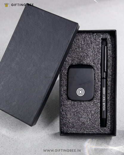 MAGNETIC BASE METAL PEN SET RECTANGLE