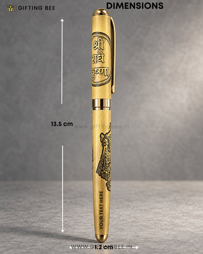 ETCHED GOD PEN   -RADHA KRISHNA