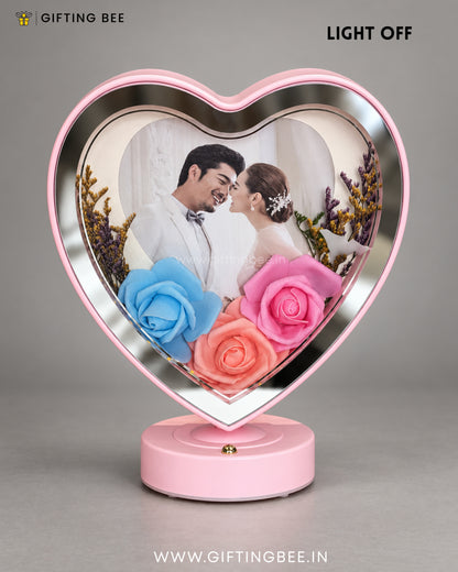 HEART LED FLOWER LAMP  PINK