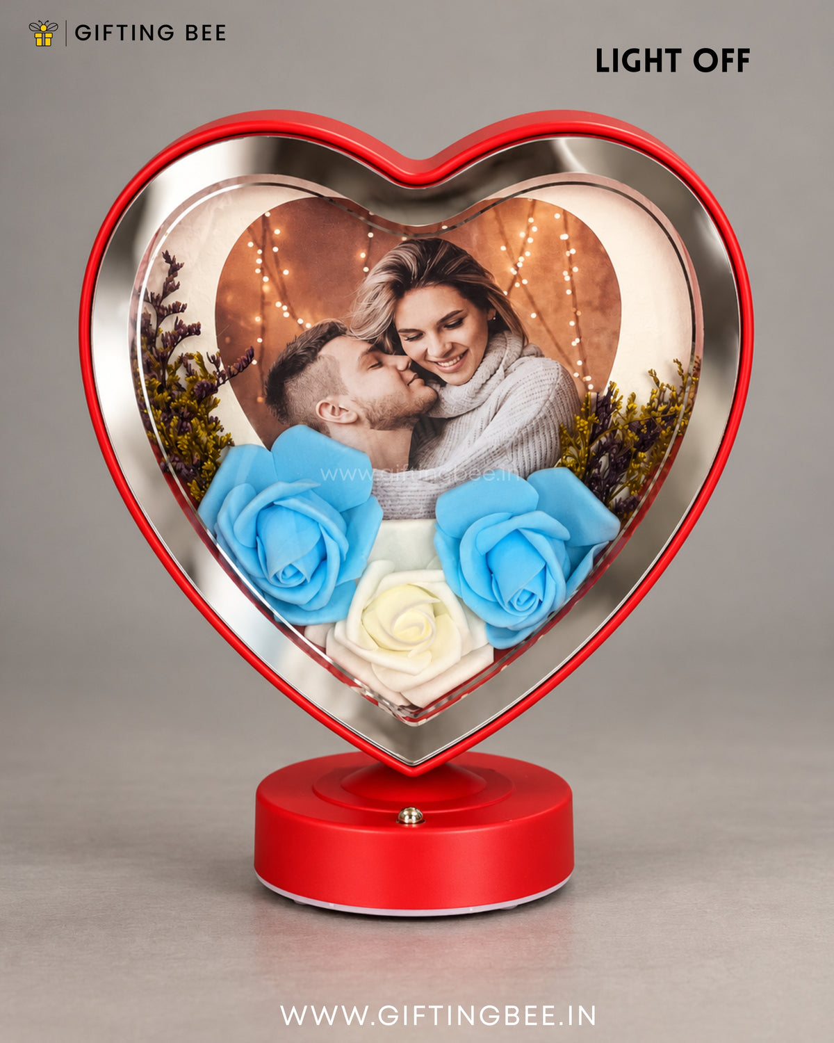 HEART LED FLOWER LAMP RED