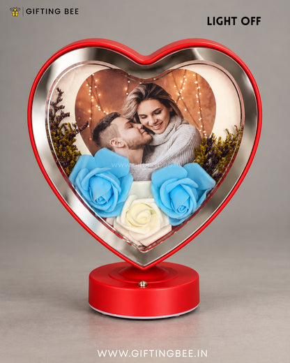 HEART LED FLOWER LAMP RED