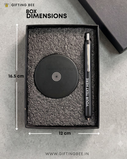 MAGNETIC BASE METAL PEN SET ROUND