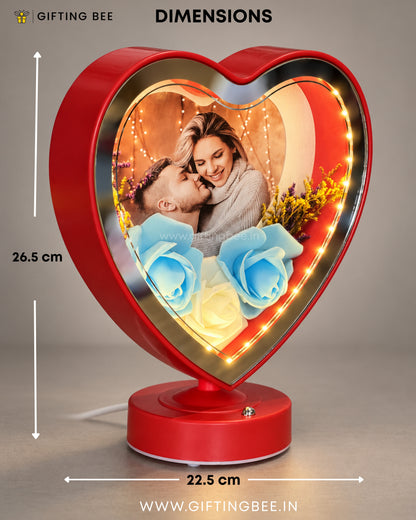 HEART LED FLOWER LAMP RED