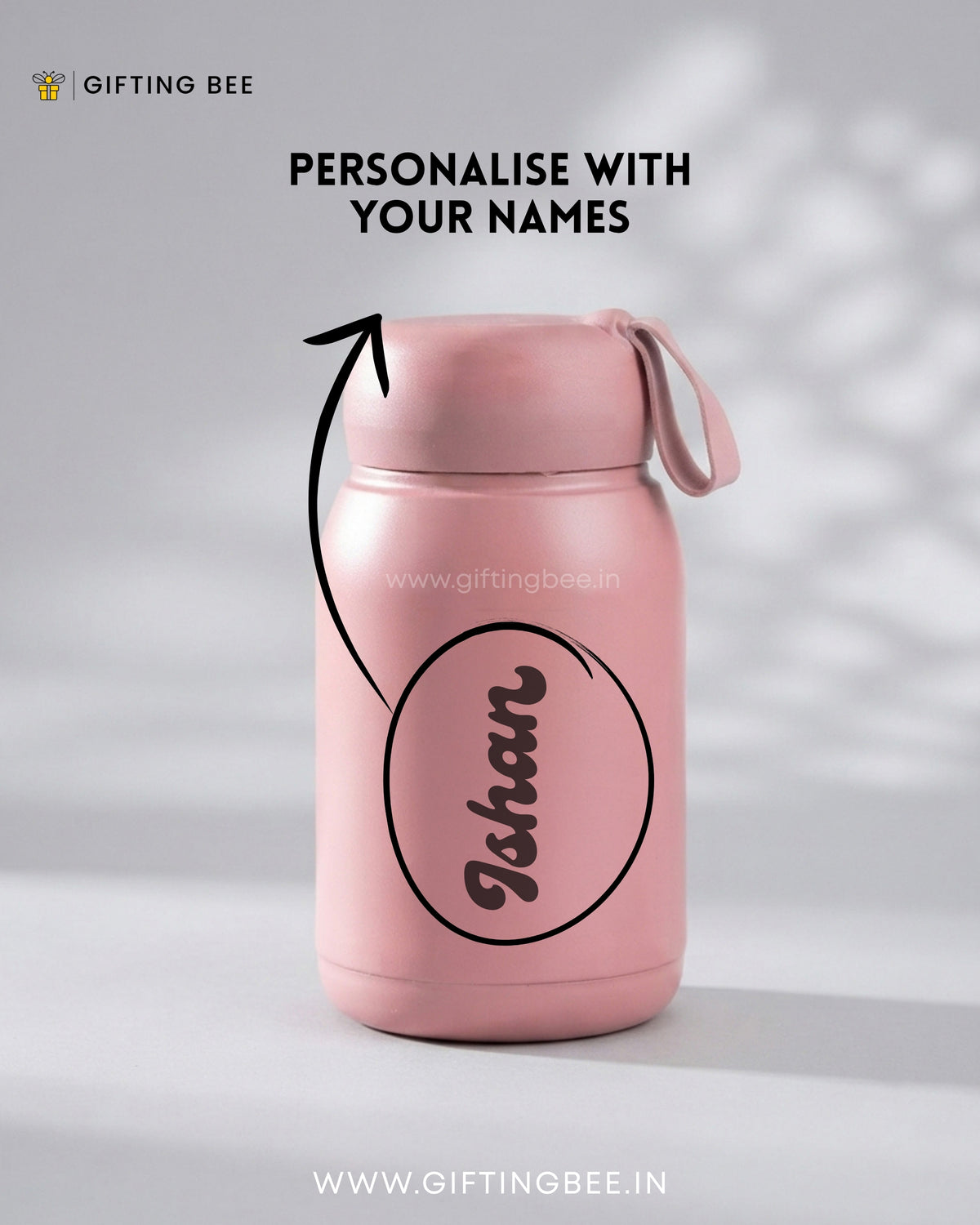 PERSONALISED RABBIT BOTTLES -  PINK