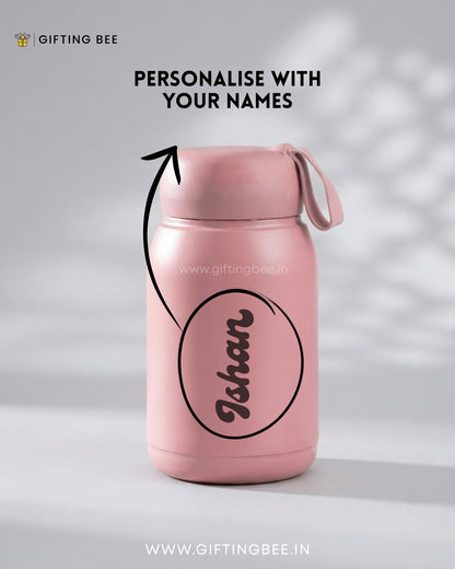 PERSONALISED RABBIT BOTTLES -  PINK