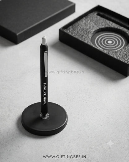 MAGNETIC BASE METAL PEN SET ROUND
