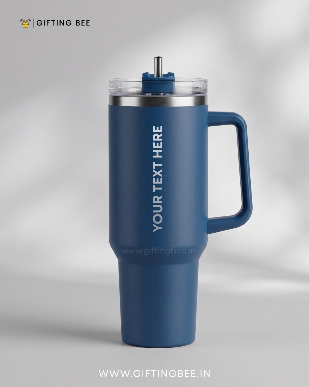 PERSONALISED SIPLEY TUMBLER WITH STRAWS - 1200ML - OCEAN NAVY