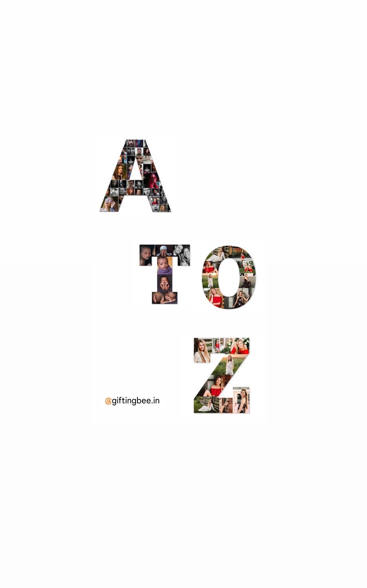 ALPHABET COLLAGE CUTOUT - ALL ALPHABETS(A TO Z)