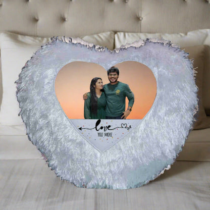 PERSONALISED LED CUSHION - HEART