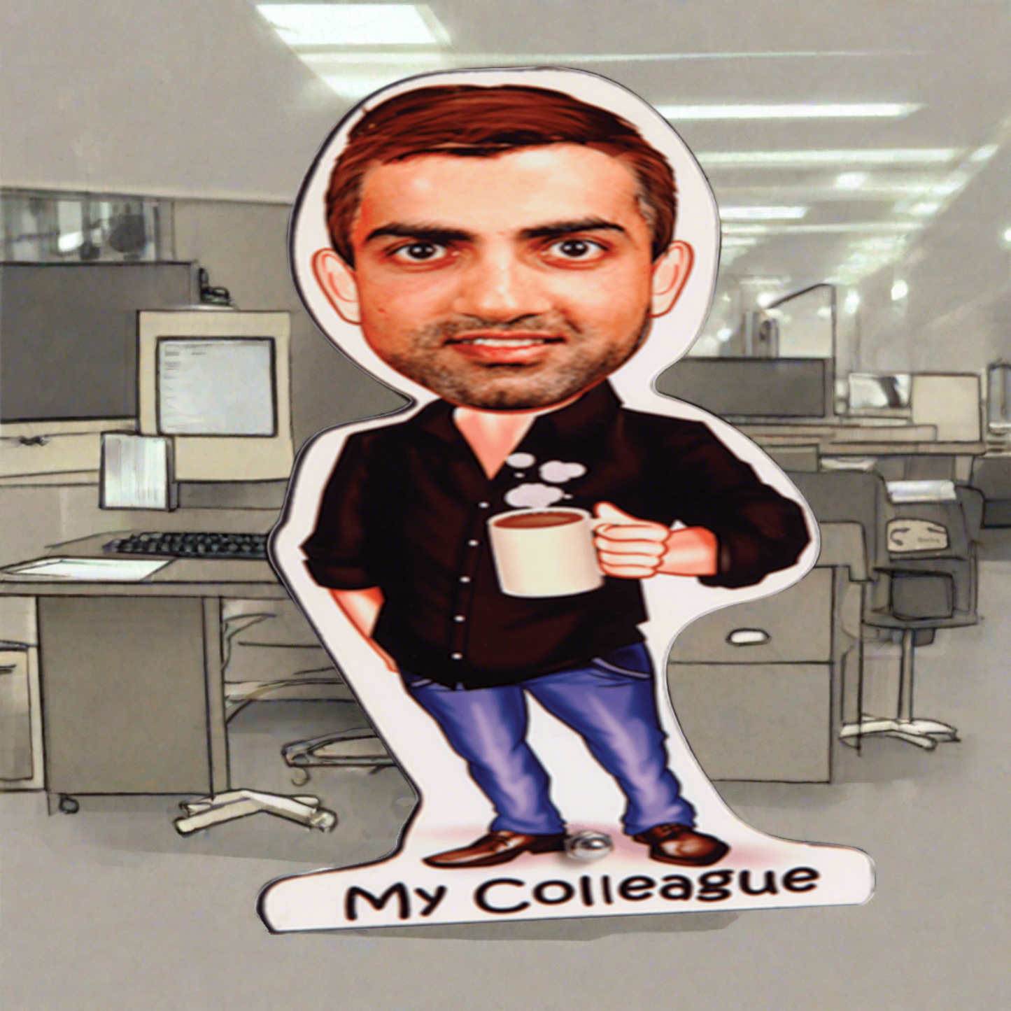 CARICATURE - GUYS (HARDWORKER, MUSIC LOVER, HANDSOME, COLLEAGUE, CRICKET LOVER)
