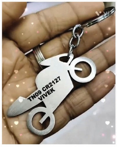 SS BIKE SIDE KEYCHAIN