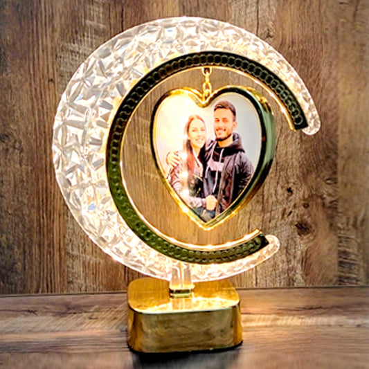 HALFMOON CRYSTAL LED PHOTO FRAME